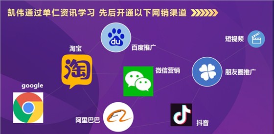 ▲凯伟布局的网销渠道